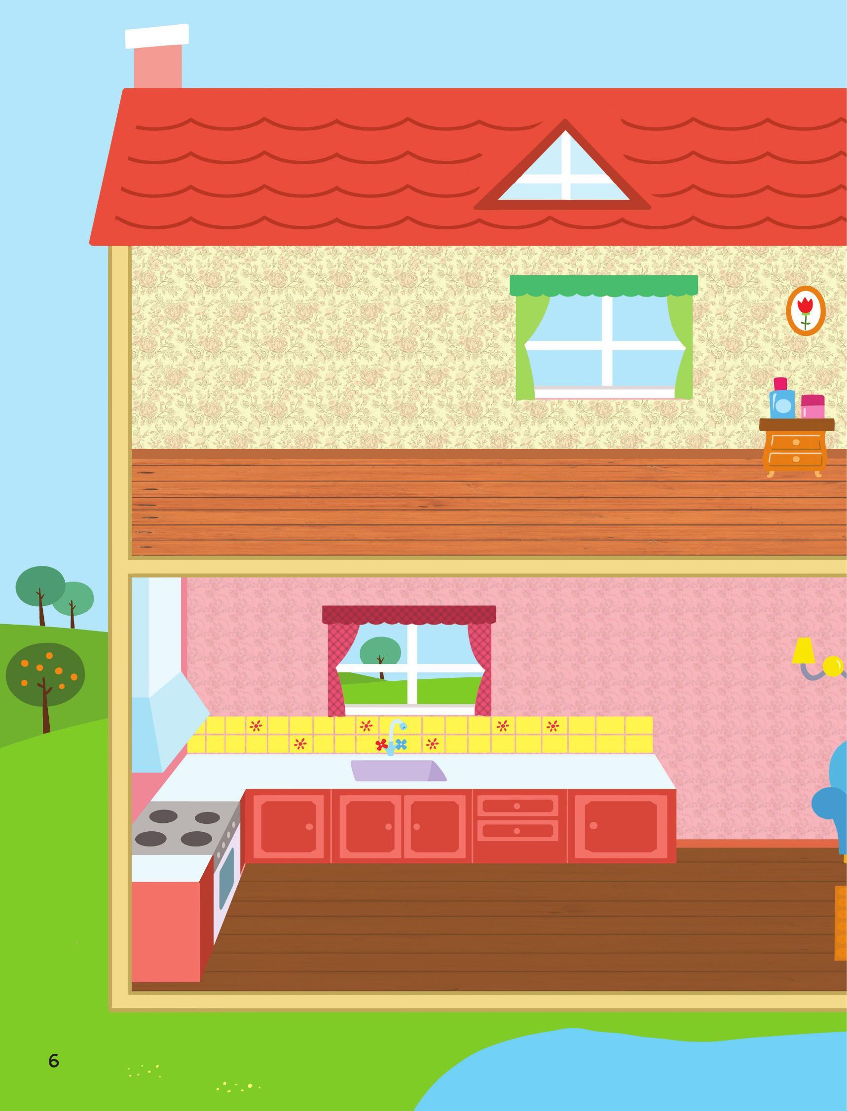 Sách - Trang Trí Ngôi Nhà - Với Gần 600 Miếng Dán Và Khuôn Hình Sáng Tạo - Bìa Cứng