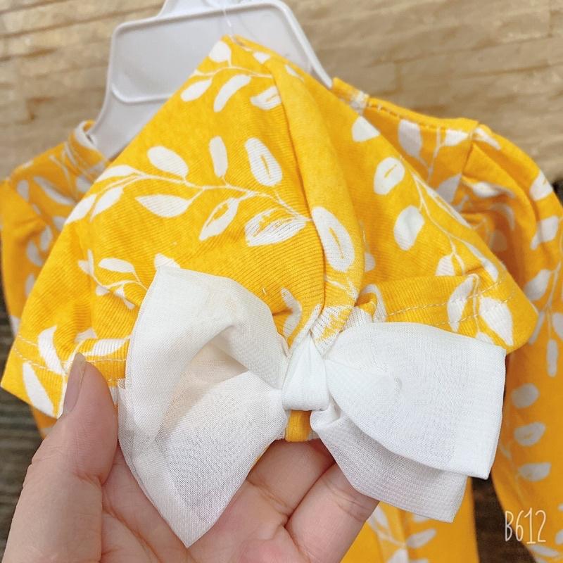 ️ ️Sét body kèm mũ chất cotton hàng dư xịn nguyên móc dành cho bé gái 4-10kg