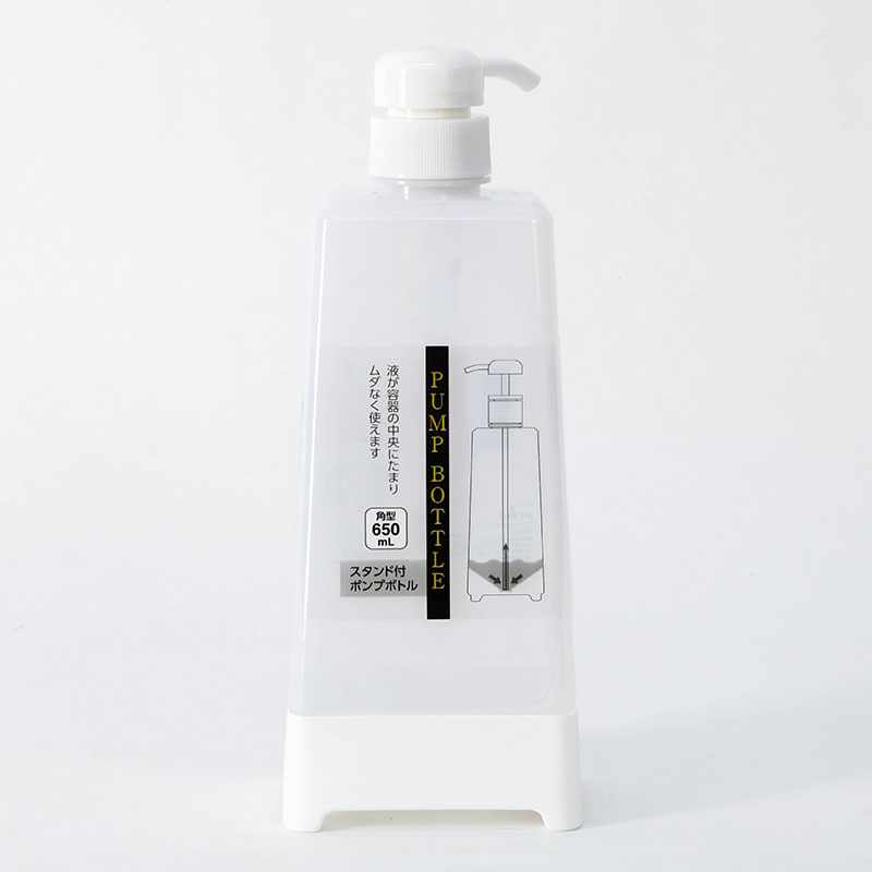 Chai đựng dầu gội, sữa tắm có vòi bơm Echo 650ml (Vuông) - Hàng nội địa Nhật Bản nhập khẩu chính hãng