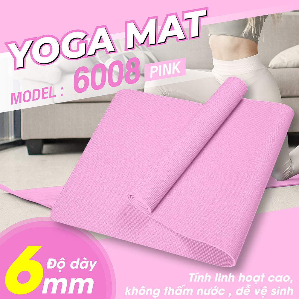 Thảm Tập Yoga cao cấp , chống trượt TPE - 6MM, thảm Tập Gym và Yoga Chuyên Nghiệp