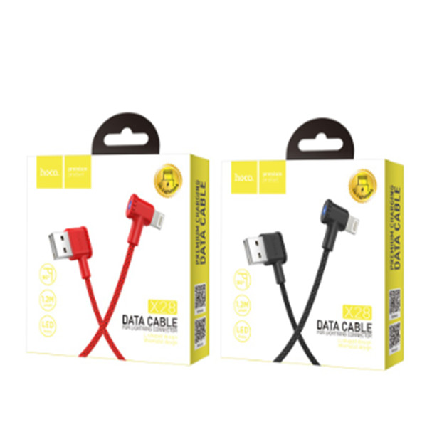 Cáp Sạc ( IPhone, IPad ) Hoco X28 - Lightning - 1,2M + Tặng Kèm Ghế Đỡ Điện Thoại Chữ O - Hàng Chính Hãng