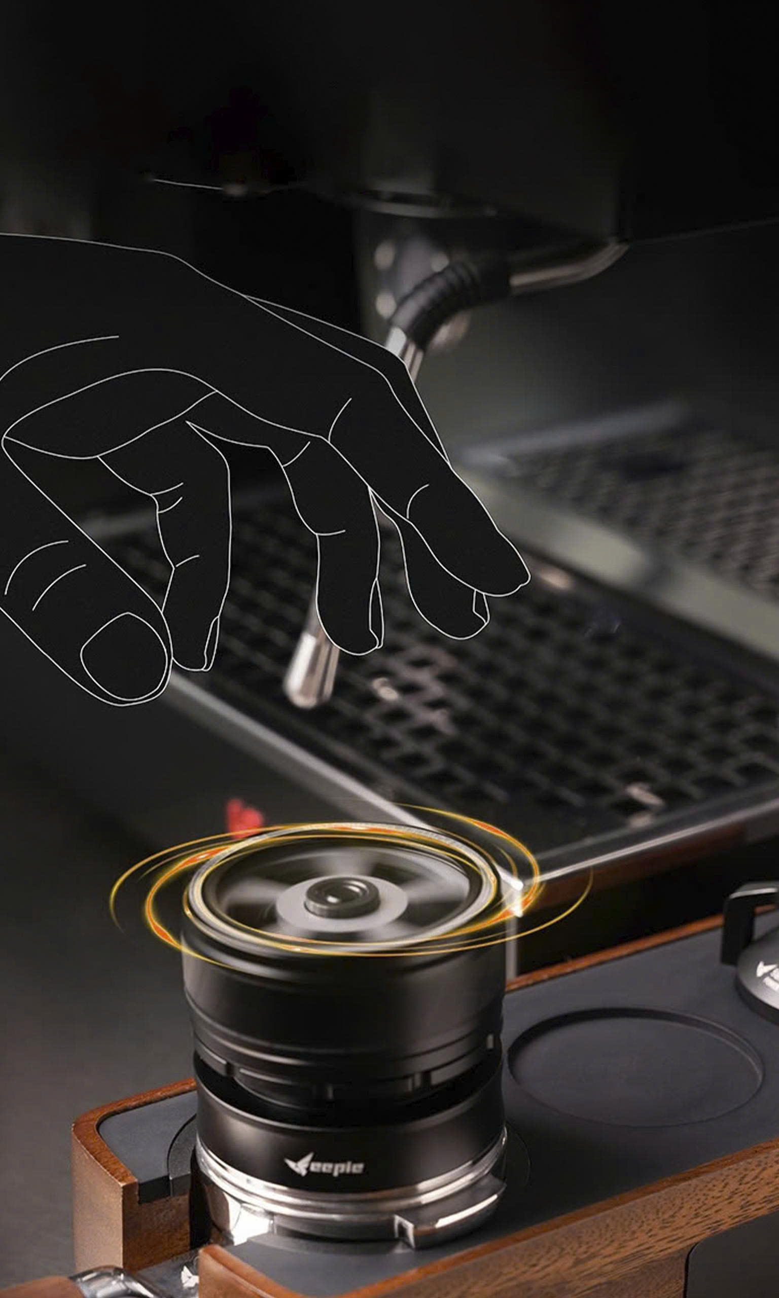 Combo dụng cụ pha espresso Diagonal line Series Feepie