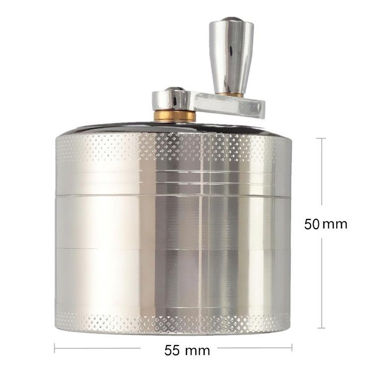 Máy nghiền máy nghiền 4 phần phấn hoa phấn hoa cho gia vị khô, gia vị, Ø55mm Mini Scraper Silver