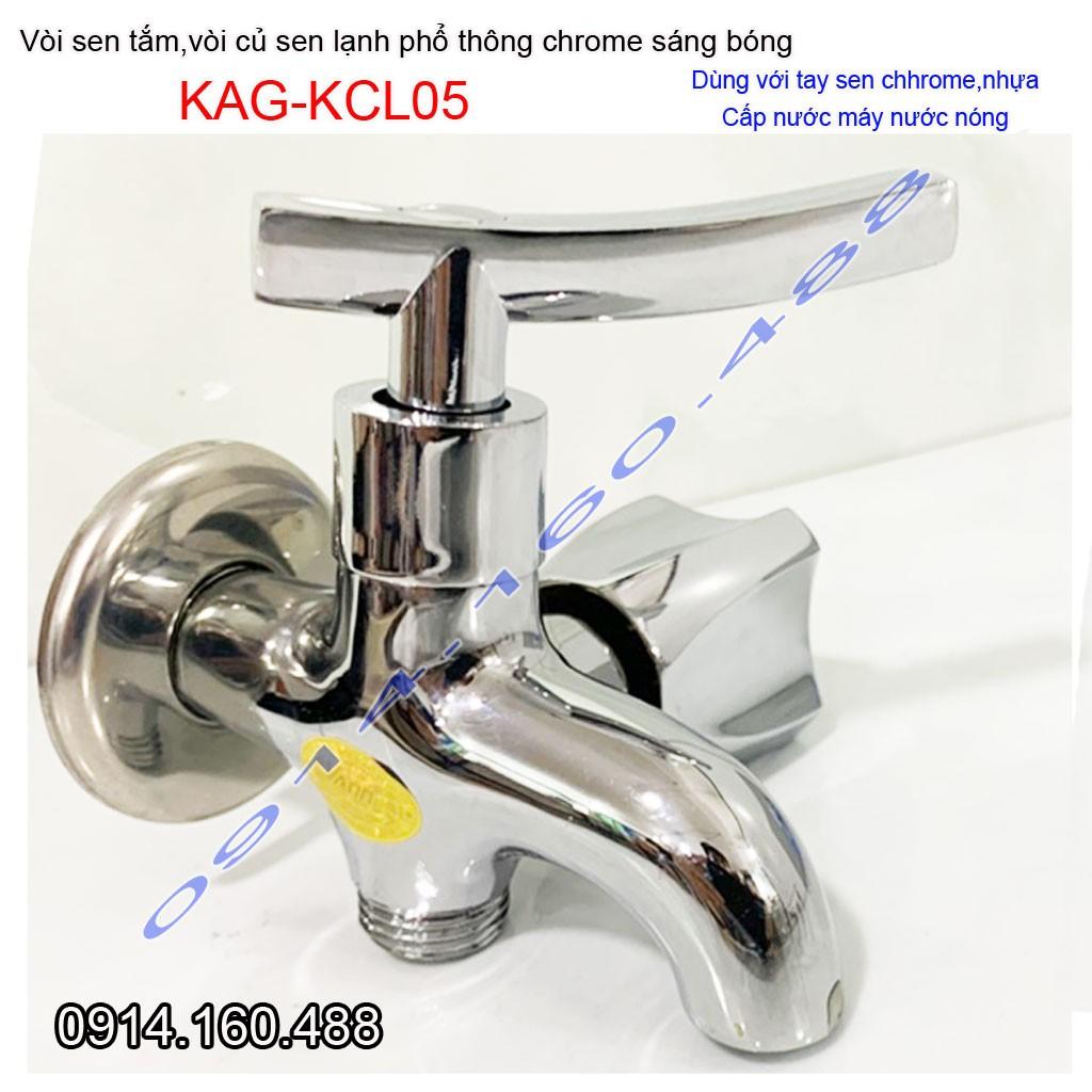 Vòi sen lạnh gắn tường KAG-KCL05 tay gạt , Củ Sen tắm lạnh bóng nước chảy mạnh siêu bền thiết kế đẹp