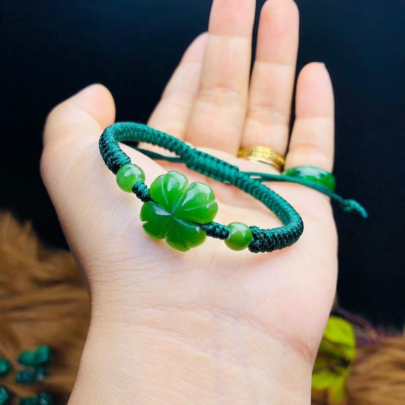 Vòng tay cỏ bốn lá ngoc_bich tự nhiên