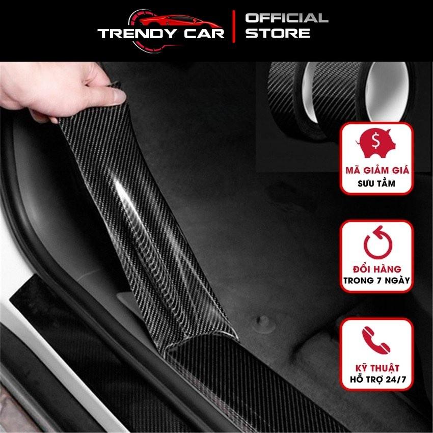 5/7/10 Mét decal Carbon Bảo Vệ Miếng Dán Chống Trầy, Ốp chân Gắn Cửa Bảo Vệ chống Bước Trang Trí Xe Ô Tô Băng Fiber 3D - 5cm, 5cm