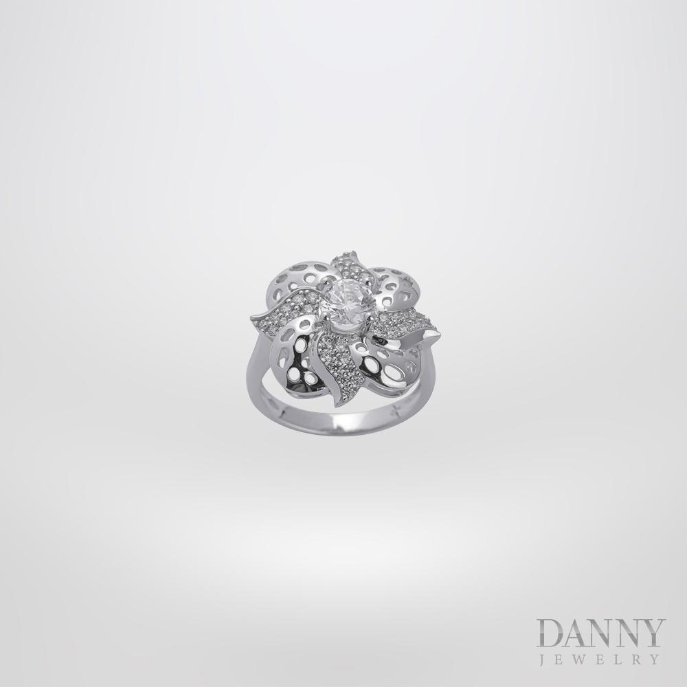 Nhẫn Nữ Bạc 925 Danny Jewelry Xi Bạch Kim Đính Đá CZ KI4GZ013