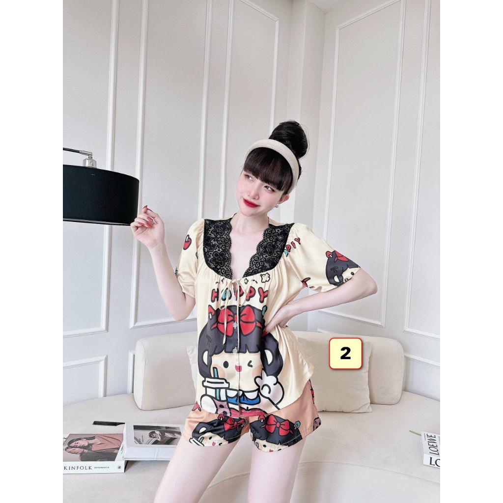 Bộ Đùi Mặc Nhà Nữ Lụa Latin 45-60kg