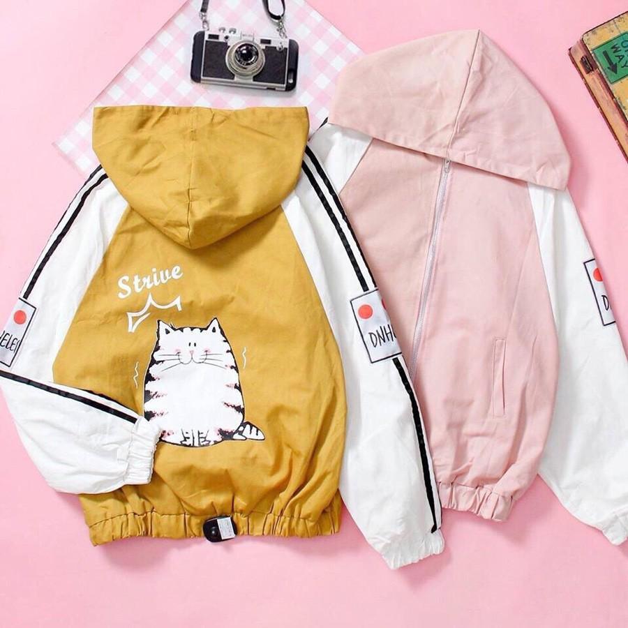 ÁO KHOÁC DÙ Mèo Ú - M47