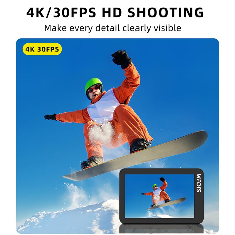 Máy ảnh hành động SJCAM SJ8 Màn hình kép 4K 30fps 20MP 30M WiFi WiFi Vision Vision 2.33 "Màn hình thể thao cảm ứng IPS