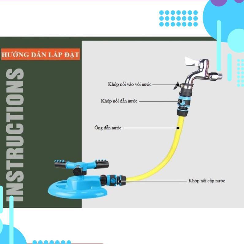Vòi Phun Nước Tưới Cây, xoay tròn 360 Độ. Tặng kèm 1 khớp nối cấp nước cho béc phun 206799
