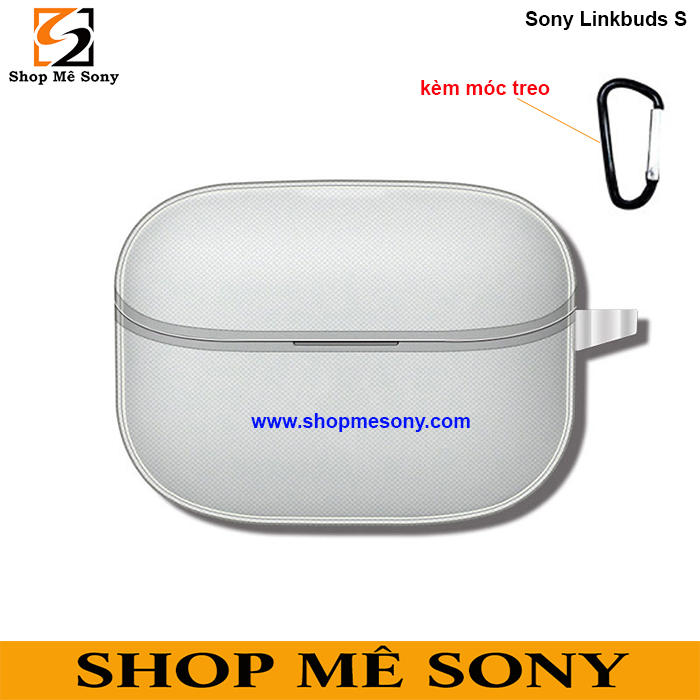 For Sony LinkBuds S - Case ốp trong suốt cao cấp (kèm móc)