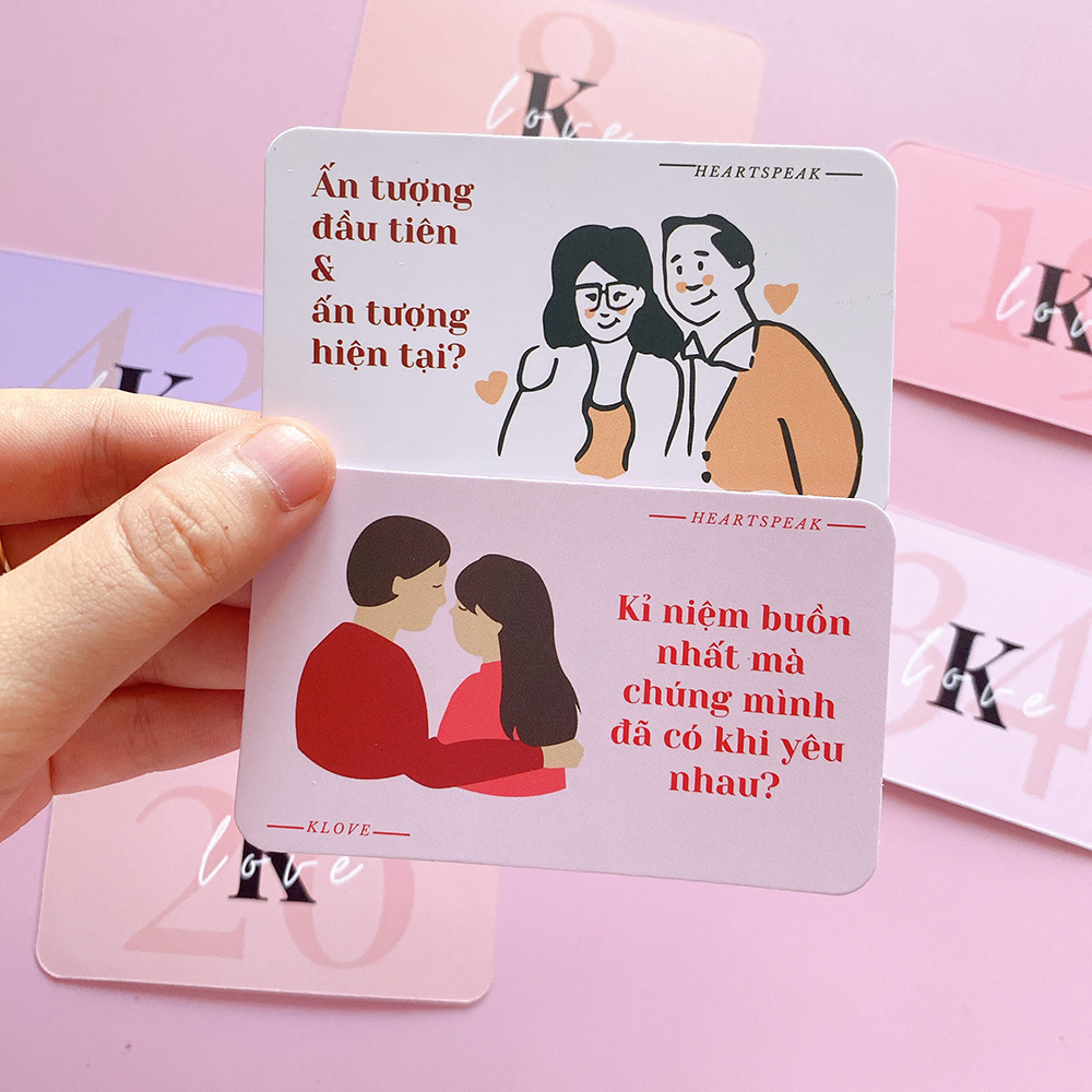 Bộ Bài Tình Yêu Heart Speak Dành Cho Cặp Đôi 50 Lá Bài Thấu Hiểu Drinking Game Couple Giúp Mối Quan Hệ Đậm Sâu Hơn Từ Bên Trong
