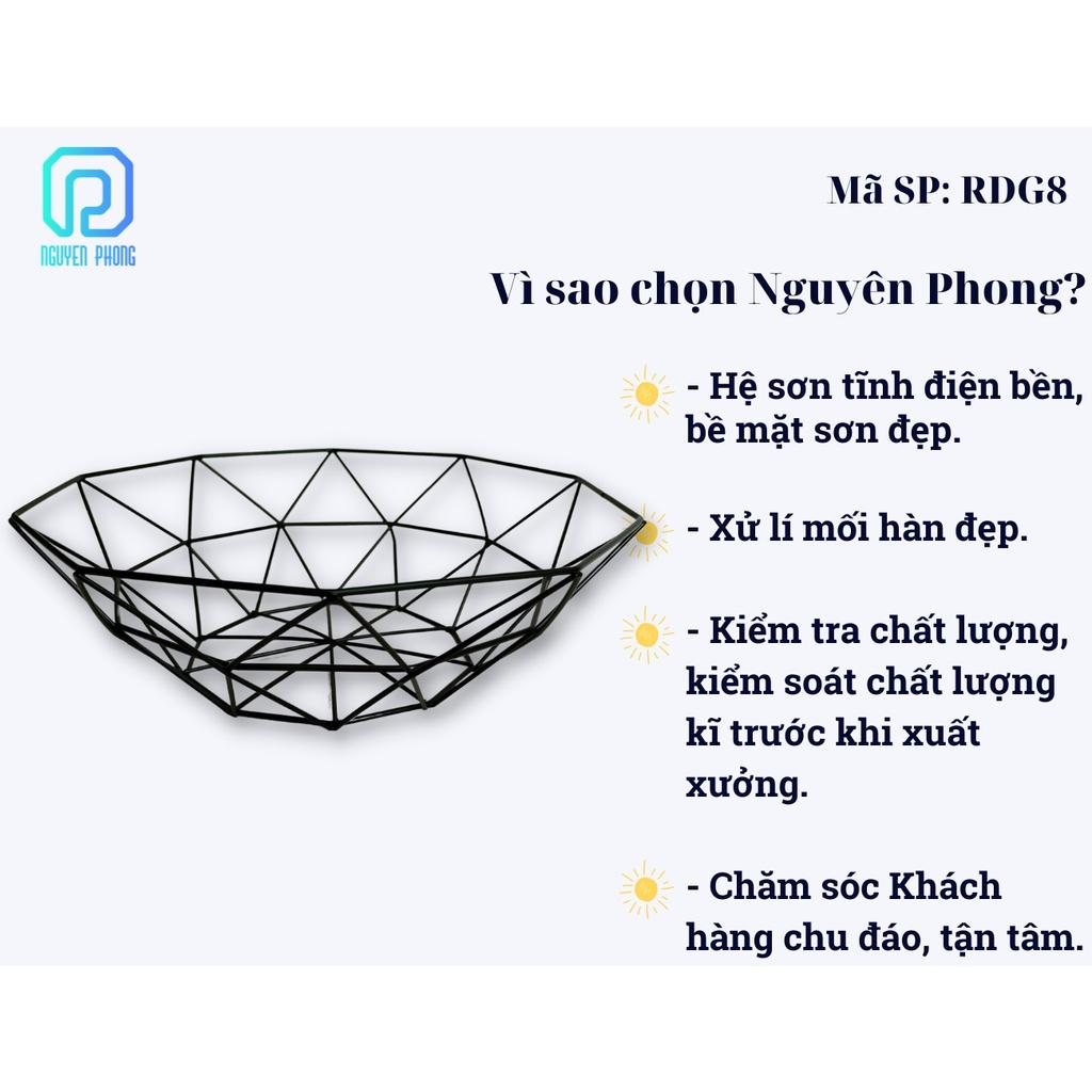 COMBO 2 Rổ sắt, rổ kim loại, giỏ sắt đựng trái cây đan lưới sắt làm phụ kiện trang trí nhà bếp