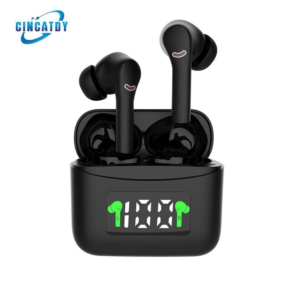 CINCATDY Tai Nghe Bluetooth Earbuds Gaming Headset True Wireless Headphone Dock Sạc có Led Báo Pin Kép J5