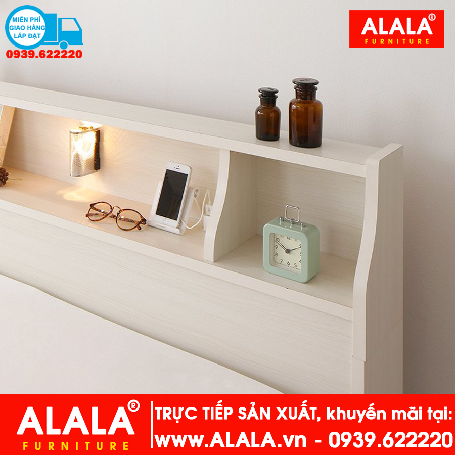 Giường ngủ ALALA07 gỗ HMR chống nước - www.ALALA.VN - 0939.622220