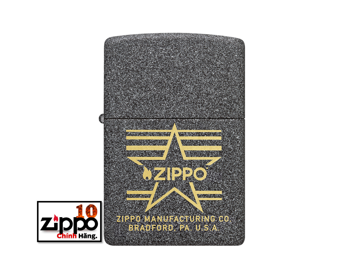 Bật lửa Zippo 48711 Logo Flame Start Stripes - Chính hãng 100%