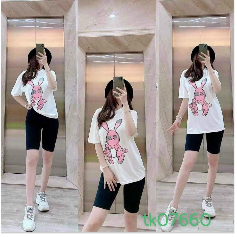 Đồ bộ nữ thun cộc tay dễ thương mềm mại THỜI TRANG MỚI KME