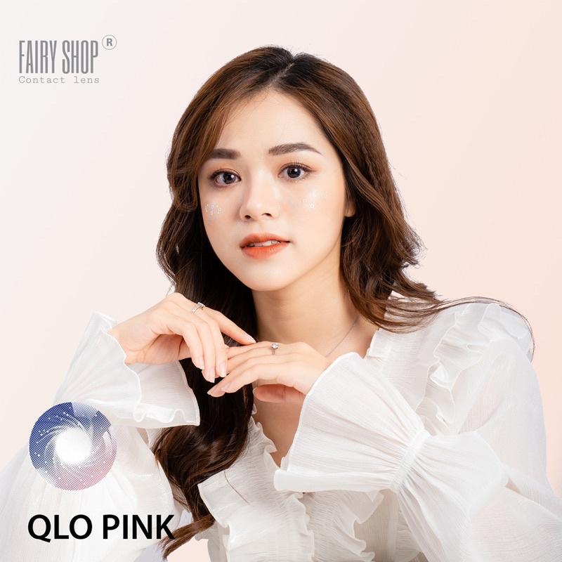 Kính Áp Tròng Qlo Pink 14.0mm - Kính Áp Tròng FAIRY SHOP CONTACT LENS - độ 0 đến 8