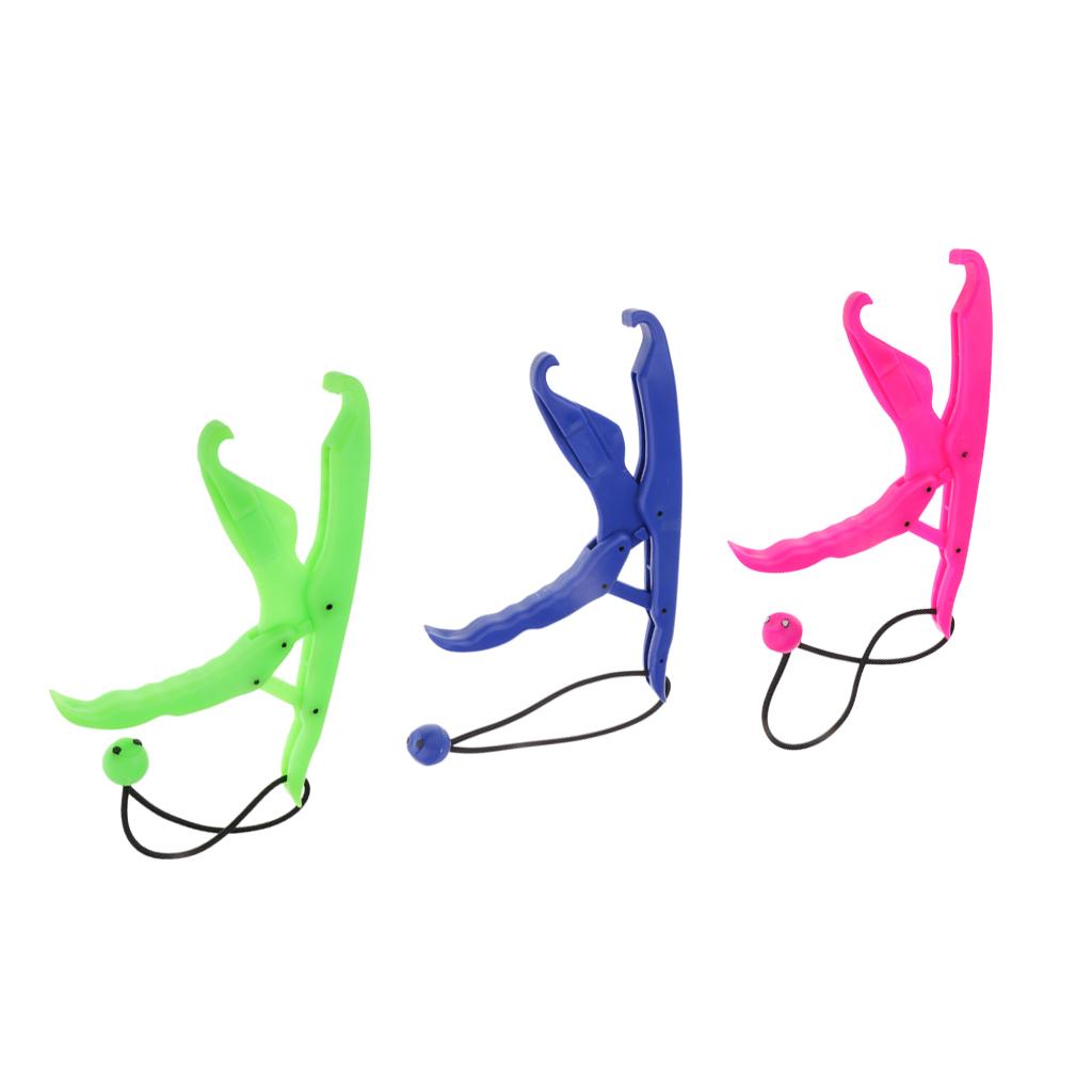 Floating Fish Grip Fishing Lip Grip Gripper Grabber Plier with Lanyard Pink