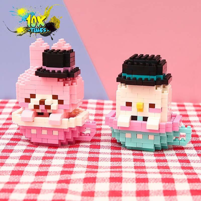 Đồ chơi Lego 3d dễ thương cute hình cốc kitty, doremon, stich, cinamoroll,mymelody, quà tặng sinh nhật, quà tặng bạn gái