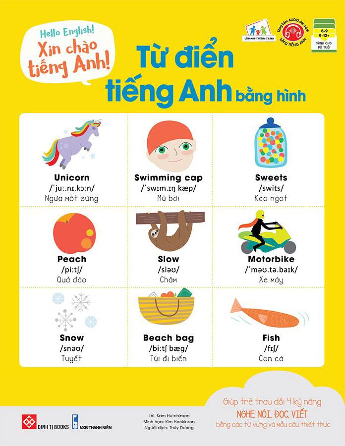 Sách Hello English! - Xin Chào Tiếng Anh! - Từ Điển Tiếng Anh Bằng Hình
