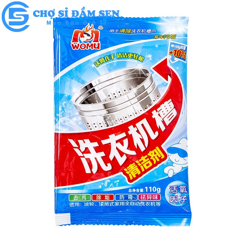 Bột Tẩy Vệ Sinh Lồng Máy Giặt Womu , Đánh Bay Mỗi Vết Bẩn Trong Lòng Giặt G375-TayLG-Bich