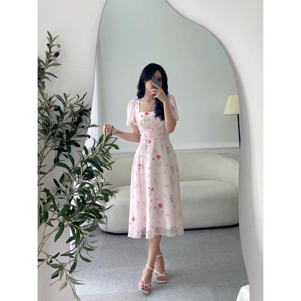 TIELA Đầm váy hoa nhún ngực - Clara Dress