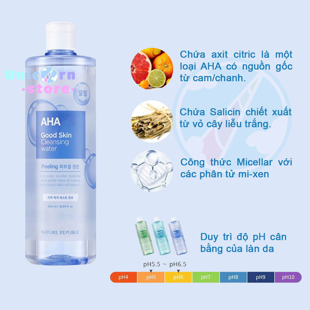 Nước Tẩy Trang Nature Republic Good Skin Cleansing Water 500ml