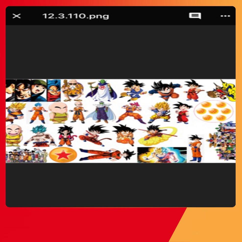 Set sticker pvc chống hút dragonball