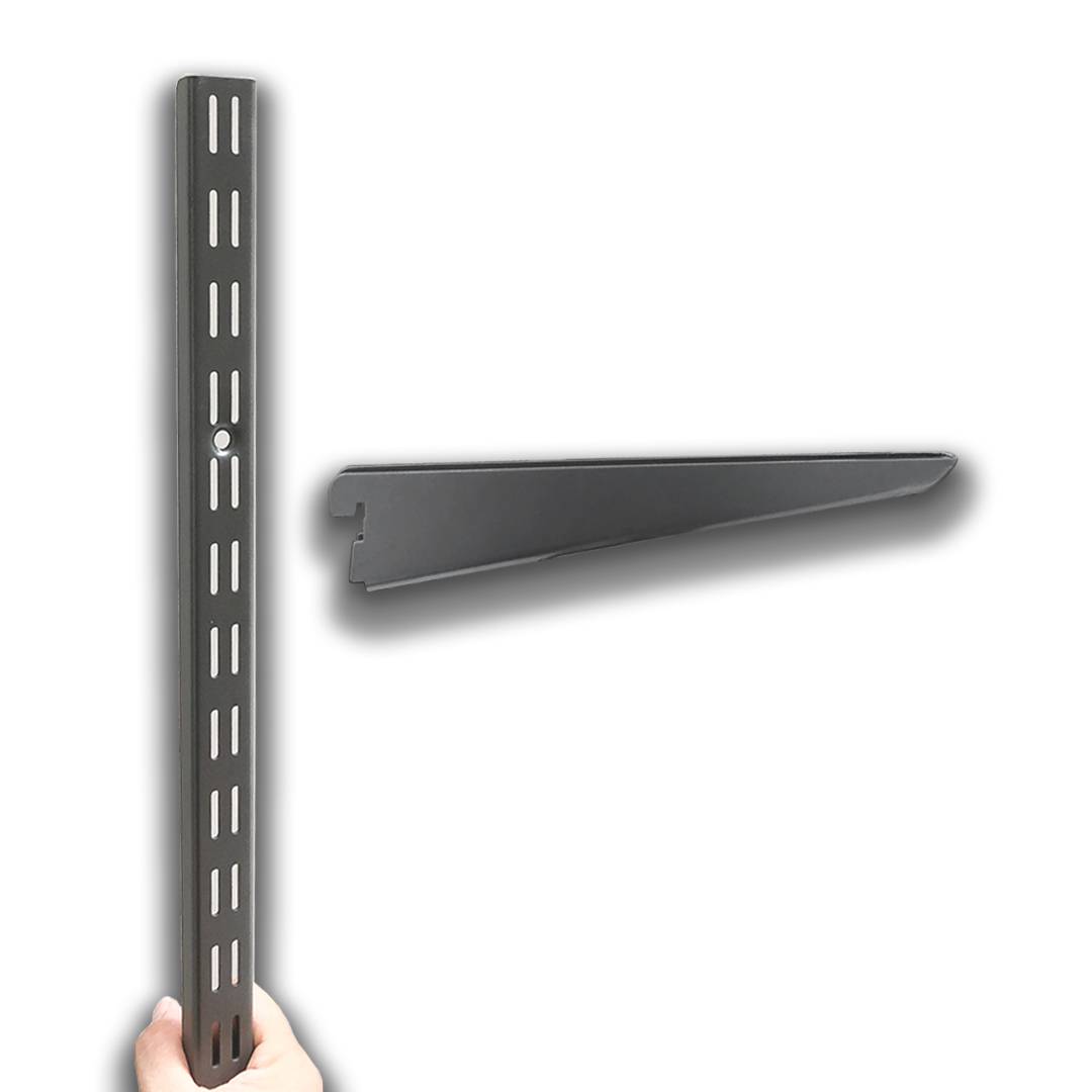 Bộ 4 Thanh Ray Tường Lỗ Đôi SMLIFE Railshelf H60 - Phụ Kiện Thành Phần Để Lắp Hệ Kệ Ray Tường Railshelf