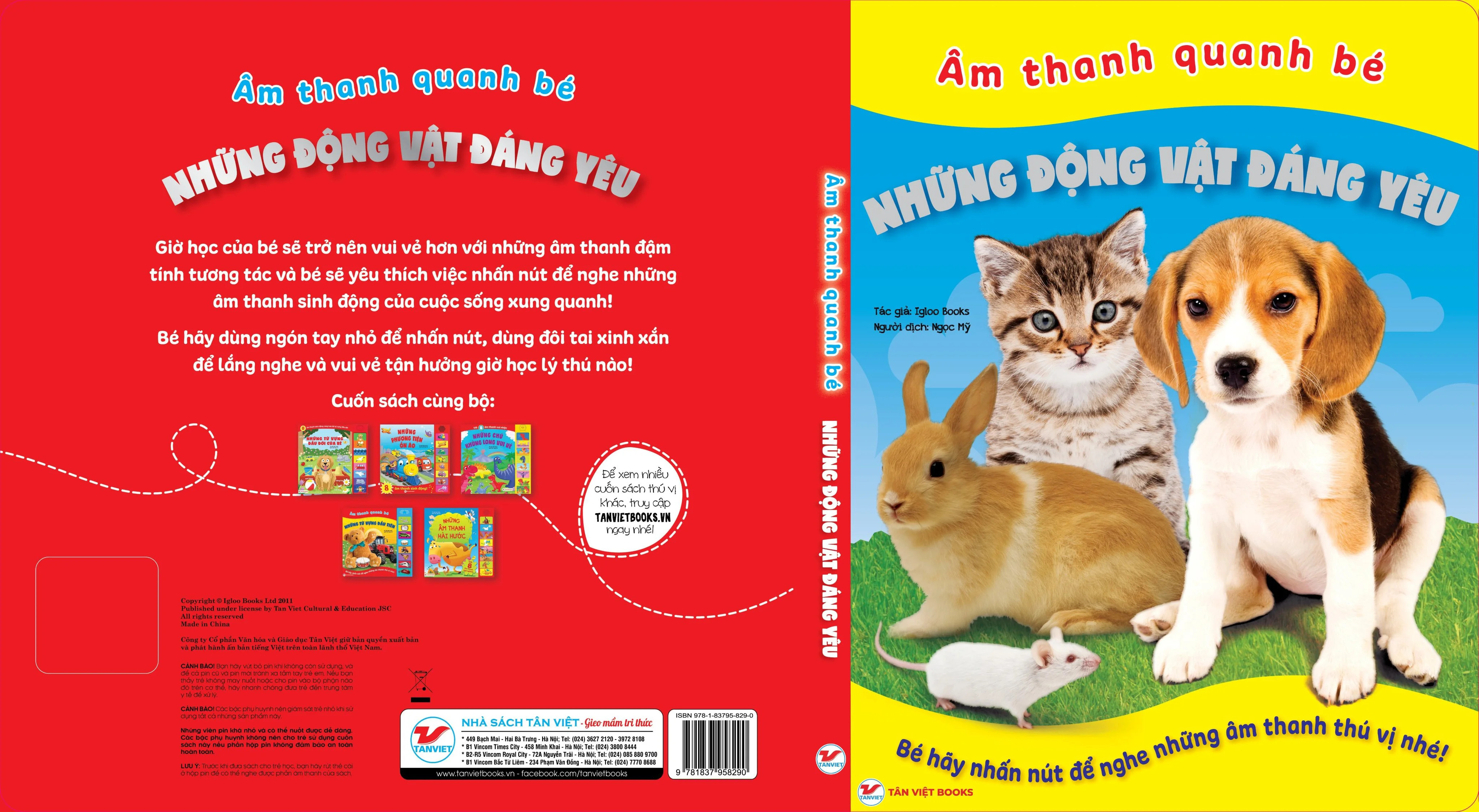 Sách Âm Thanh - Âm Thanh Quanh Bé - Những Động Vật Đáng Yêu - TV