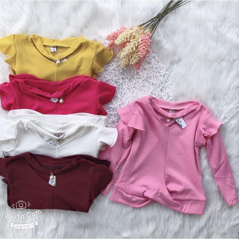 ÁO KIỂU CHẤT COTTON LEN CHO BÉ GÁI