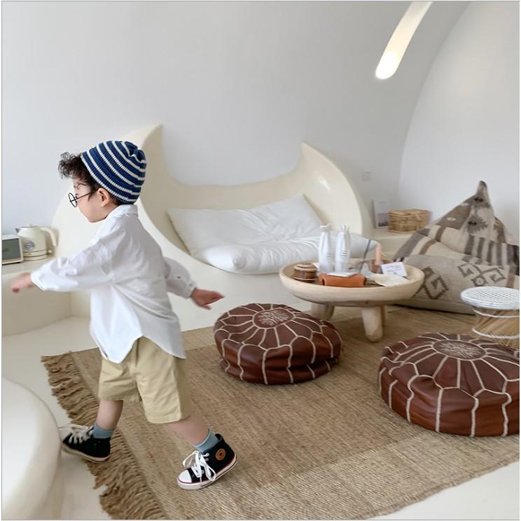 Áo Sơ Mi Dài Tay hạ vai sành điệu cho bé A34DS094