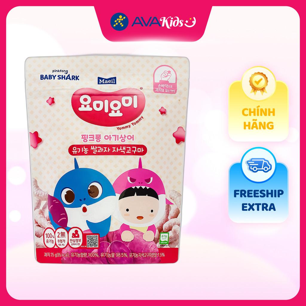 Bánh gạo ăn dặm Maeil Yommy Yommy Organic vị khoai lang tím gói 25g (từ 7 tháng) - Hàng Chính Hãng