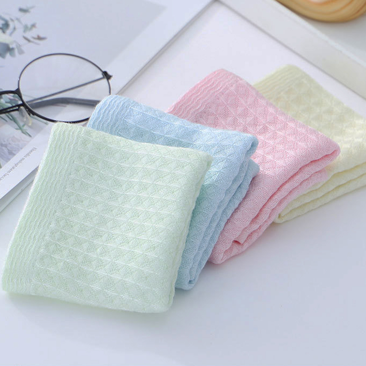 Set 4 khăn sữa sợi tre cao cấp cho bé, giao màu ngẫu nhiên