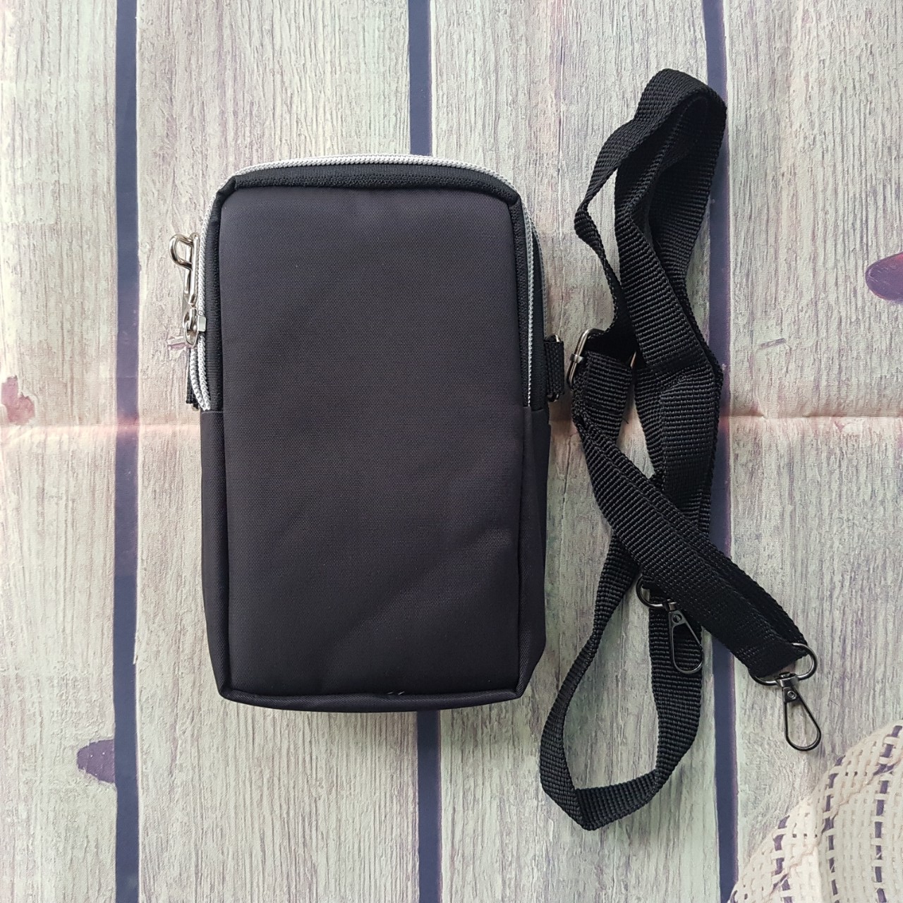 Túi đeo 3 ngăn du lịch đựng điện thoại giấy tờ 20x13cm