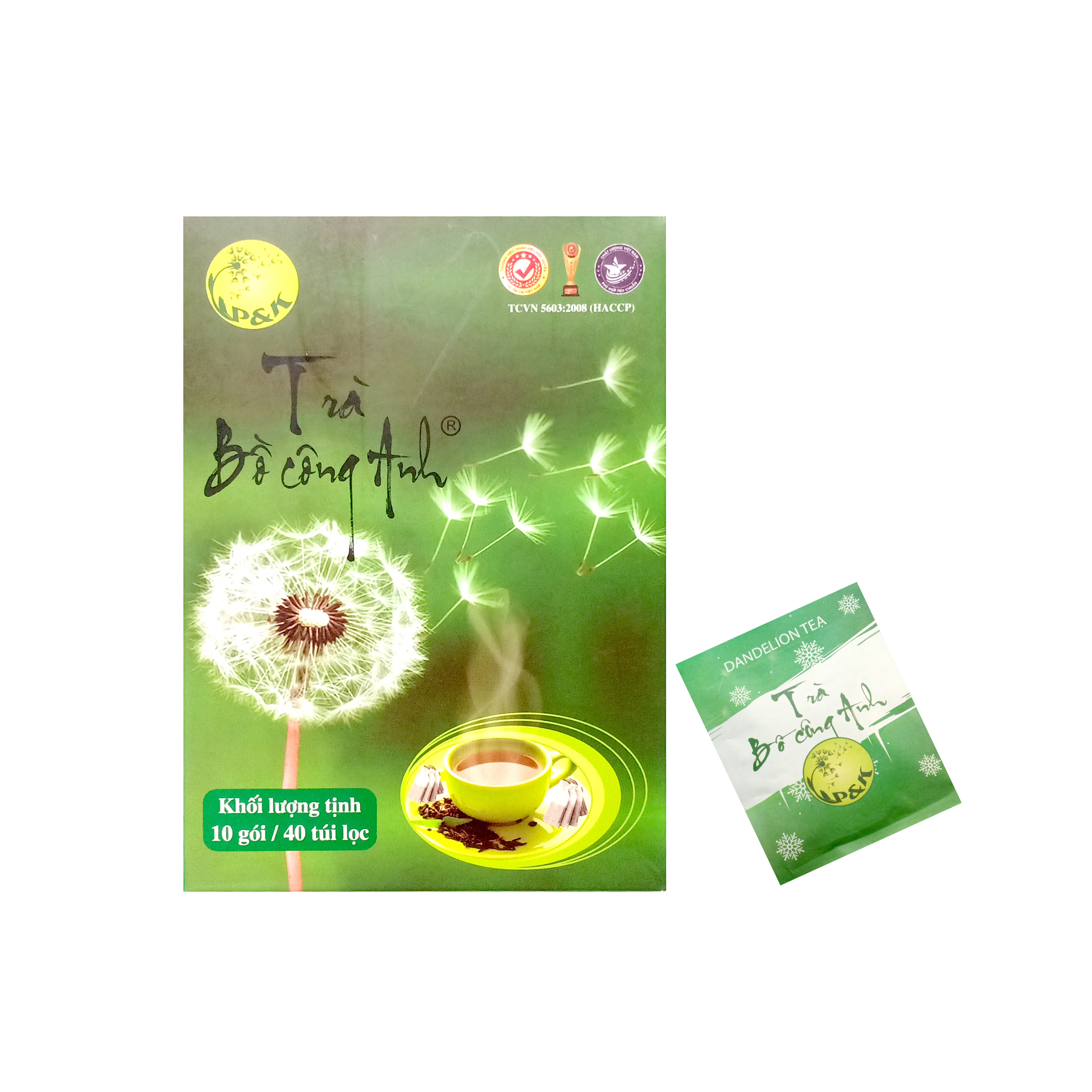 Trà Bồ Công Anh P&K - mát gan, giải độc, ngừa ung thư - Hộp đẹp, cao cấp thích hợp làm quà tặng
