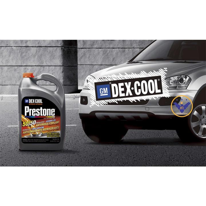 COMBO 2 Nước làm mát động cơ xe ô tô màu đỏ PRESTONE DEX COOL USA can 3.78L