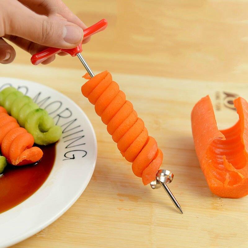 1Set Spiral Potato Cutter Cucumber Slicer Kitchen Accessories Vegetable Spiralizer Spiral Potato Cutter Slicer Kitchen Gadgets