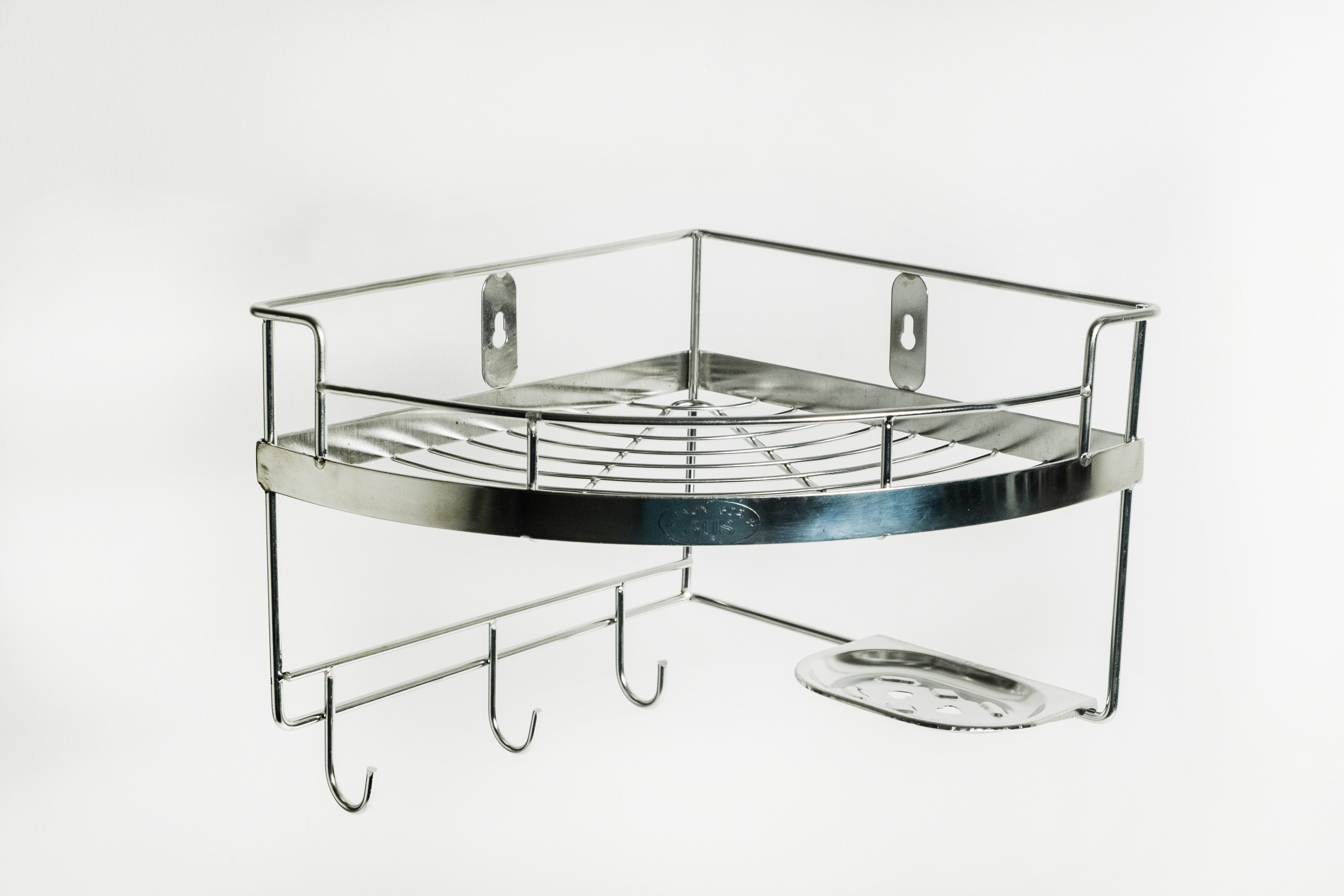 Kệ góc phòng tắm treo tường inox cao cấp sus304 không gỉ sét 1 tầng