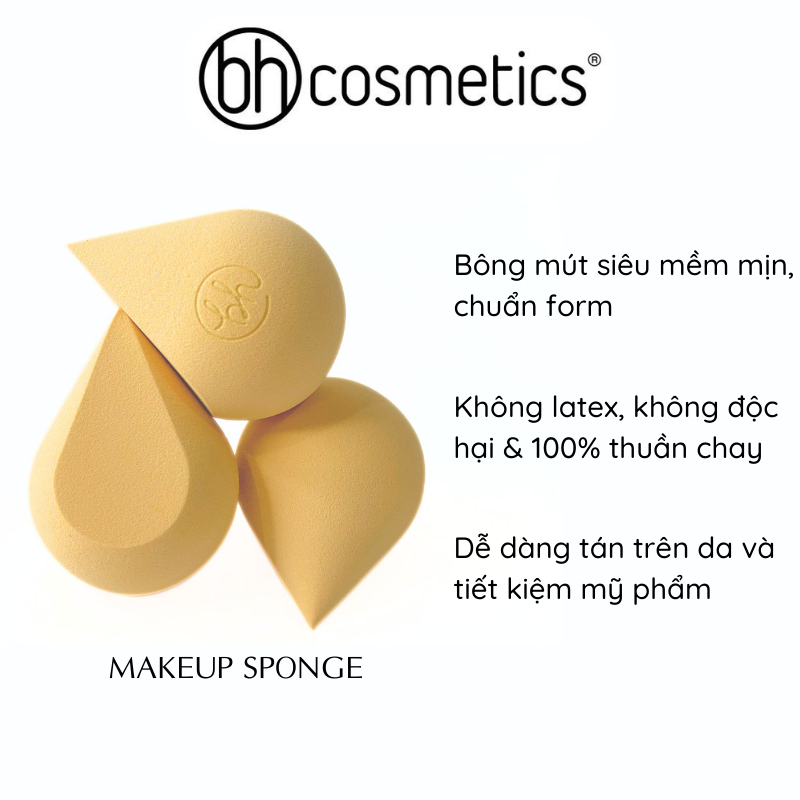 Bông mút trang điểm BH Cosmetics Foundation Sponge Nude