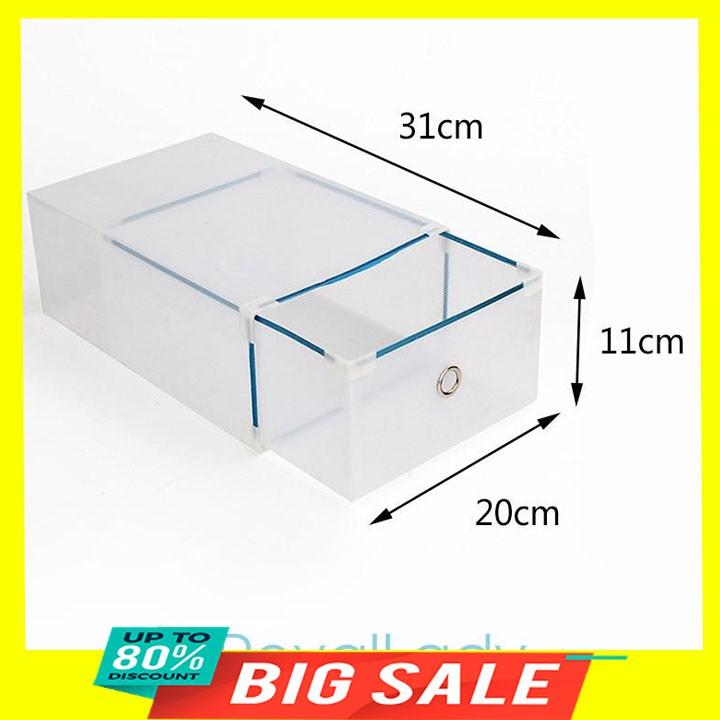 Hộp Đựng Giày Nắp Nhựa Cứng Trong Suốt