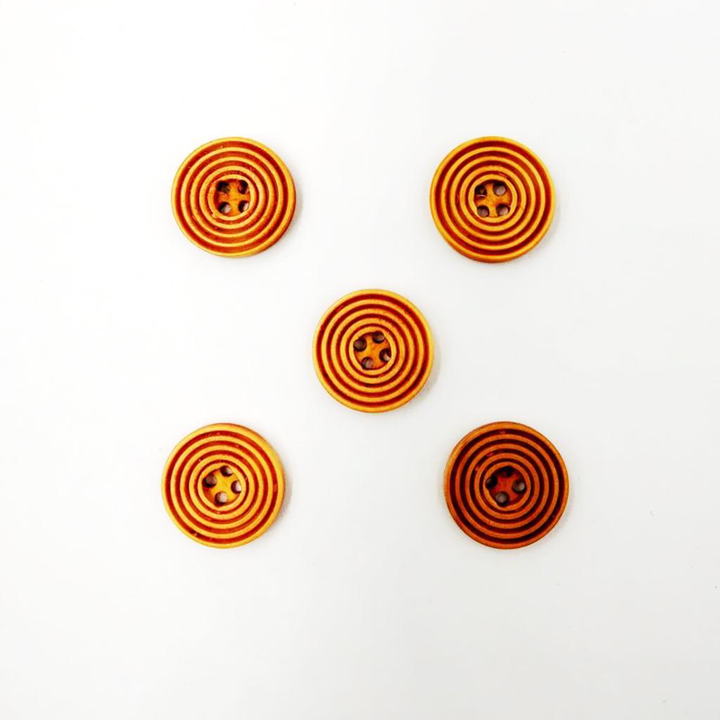 100 Pieces Natural Wood Buttons 20mm Sewing, Embellishments and Other Crafts