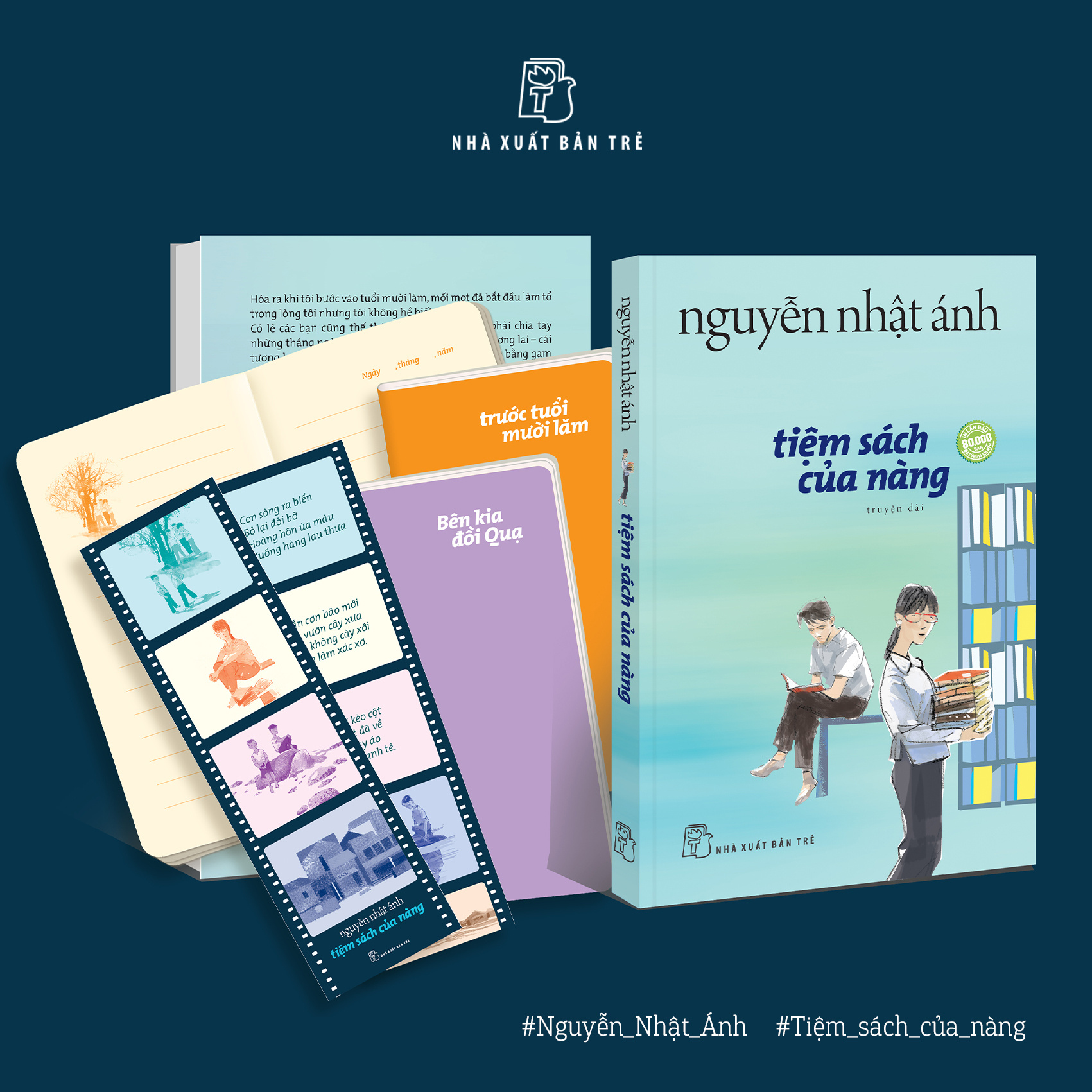 Sách Tiệm sách của nàng Bìa mềm, Nguyễn Nhật Ánh, Tặng kèm Bookmark, Photostrip, Sổ tay, 2H Books
