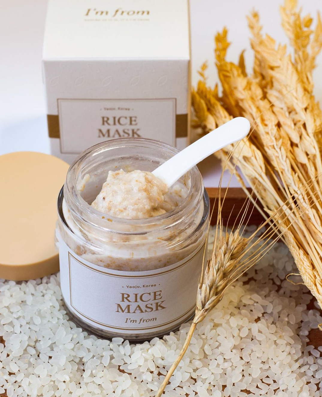 Mặt Nạ Dưỡng Trắng Da, Mờ Thâm Nám Chiết Xuất Từ Gạo I'm From Rice Mask 110g + Tặng Kèm Băng Đô Rửa Mặt