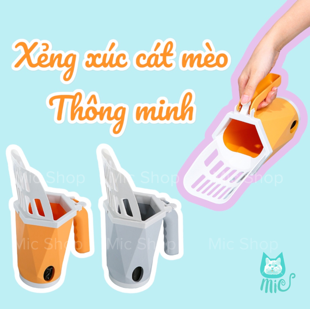 Xẻng xúc cát vệ sinh thông minh, hót phân tiện lợi cho thú cưng có thể tháo rời cao cấp