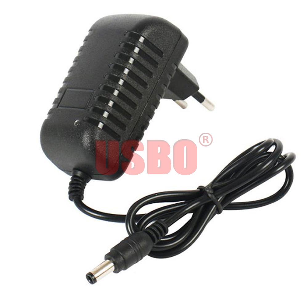 Đen 1.0m 12V Châu Âu Bộ sạc DC phổ biến 5,5*2,5mm