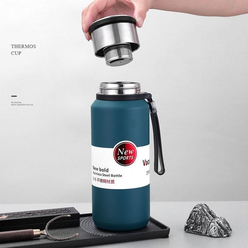 [SGFS232] Bình Nước Giữ Nhiệt 1000ml / 1500ml Bằng Thép Không Gỉ Hai Lớp Kèm Đồ Lọc Dung Tích Lớn