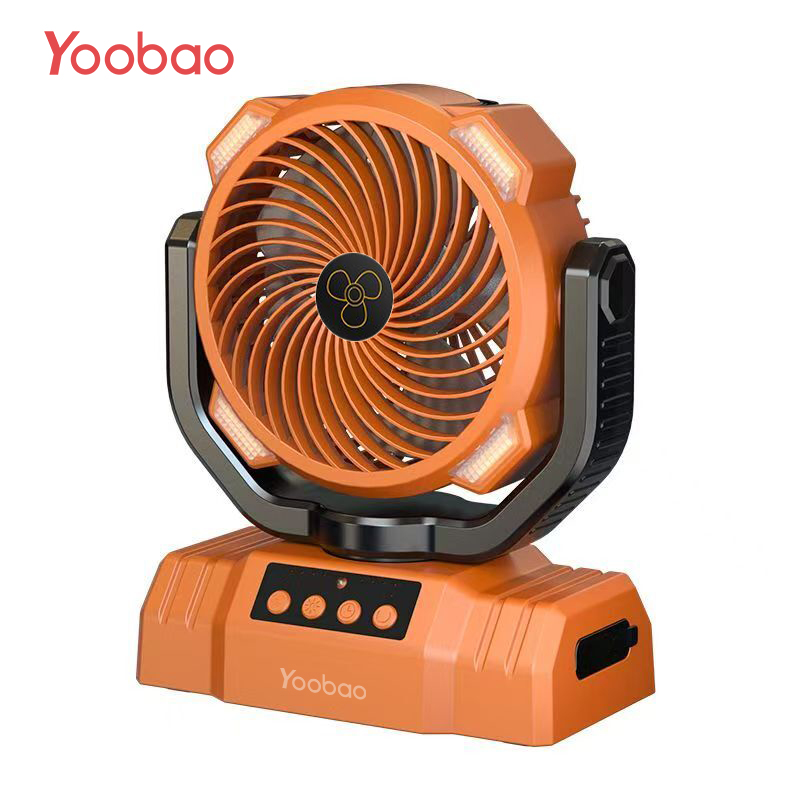 Quạt Tích Điện Yoobao F8 PRO - 10.000mAh | Điều Khiển Từ Xa | Xoay 360° | Đèn LED | Sạc Dự Phòng - Hàng chính hãng